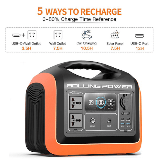 Rolling Power – RP1200W Portable Power Station with 992Wh LiFePO4 Battery - Image 7